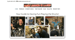 Desktop Screenshot of drumlessonsinla.com
