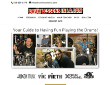 Tablet Screenshot of drumlessonsinla.com